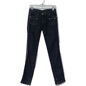 Dolce & Gabbana Skinny Ankle Zip Low Rise Jeans Black Gray Women’s 38 IT 28x31”